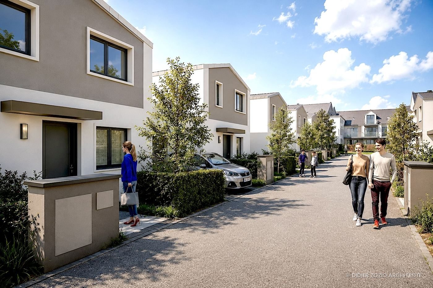 Les Iris - rue intérieure, maisons individuelles